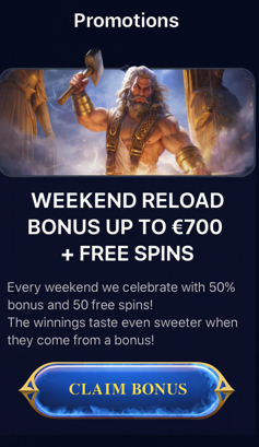 Personalised reload bonuses